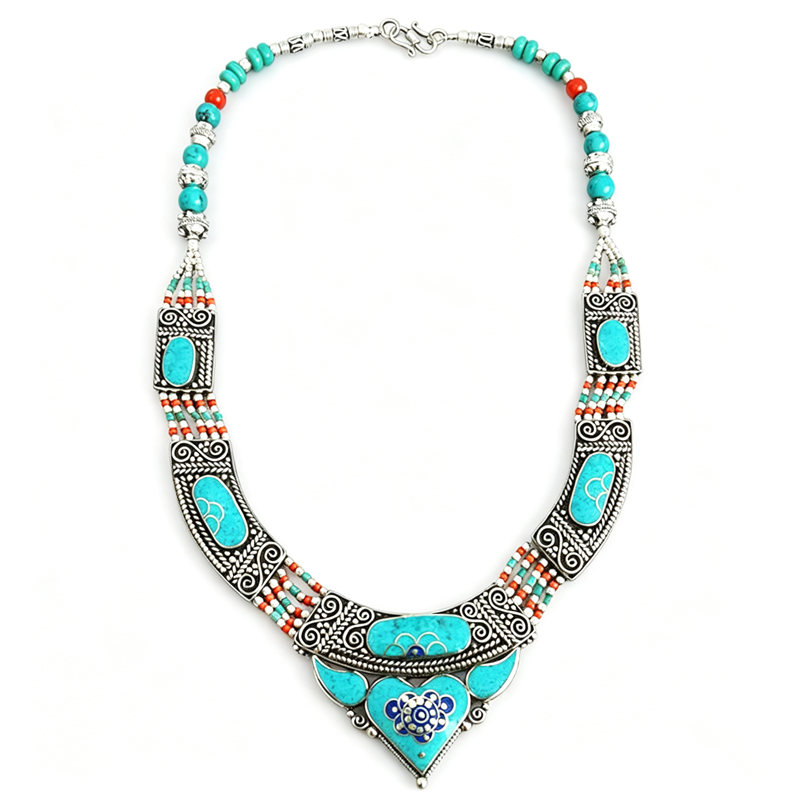 Vintage Fashion Collection - BOHO Vintage Necklaces Collection Copper Inlaid