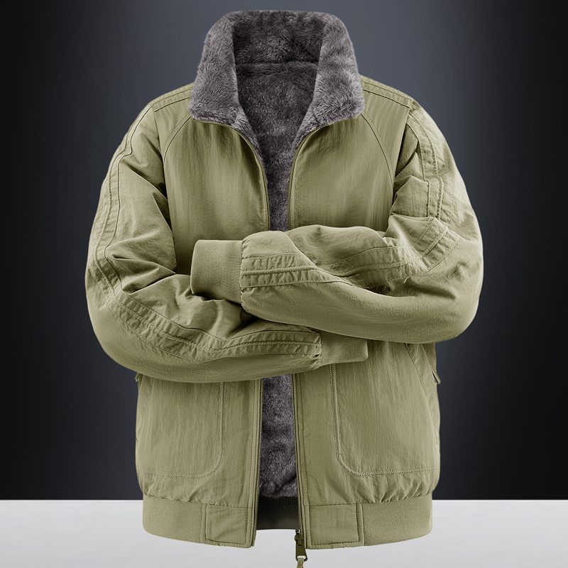Men Parkas Thick Warm Reversib - огляд і ціна Varsity Jacket Wool