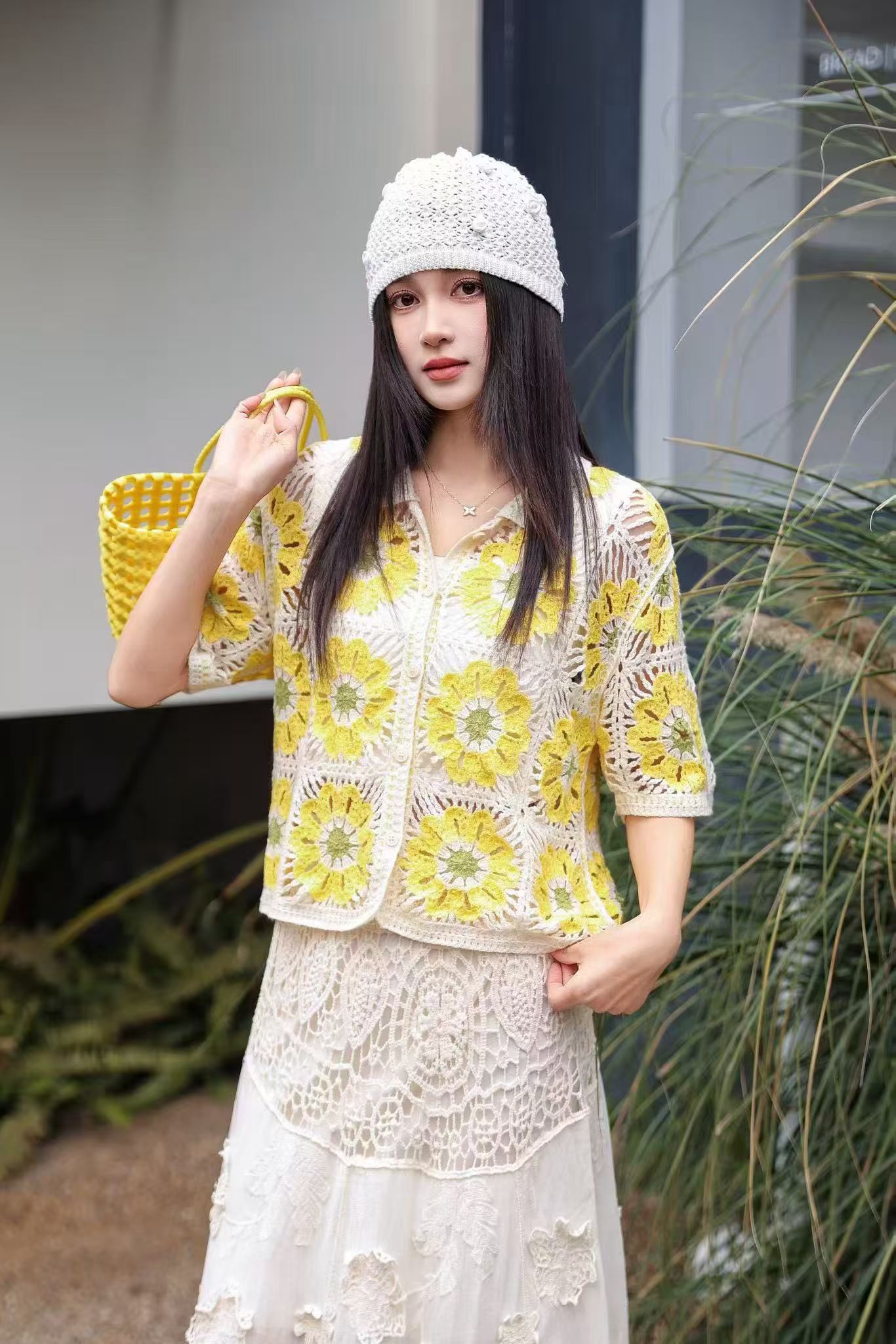 Granny Square Crochet Knit Pol - огляд і ціна Crochet Top Boho