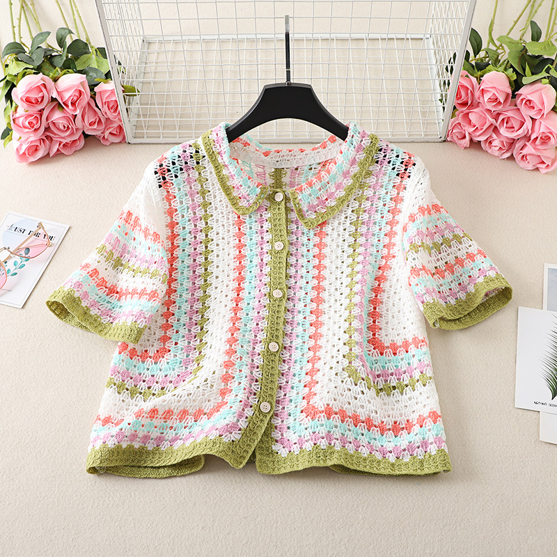 Button Up Crochet Shirt for Wo - огляд і ціна Crochet Top Boho