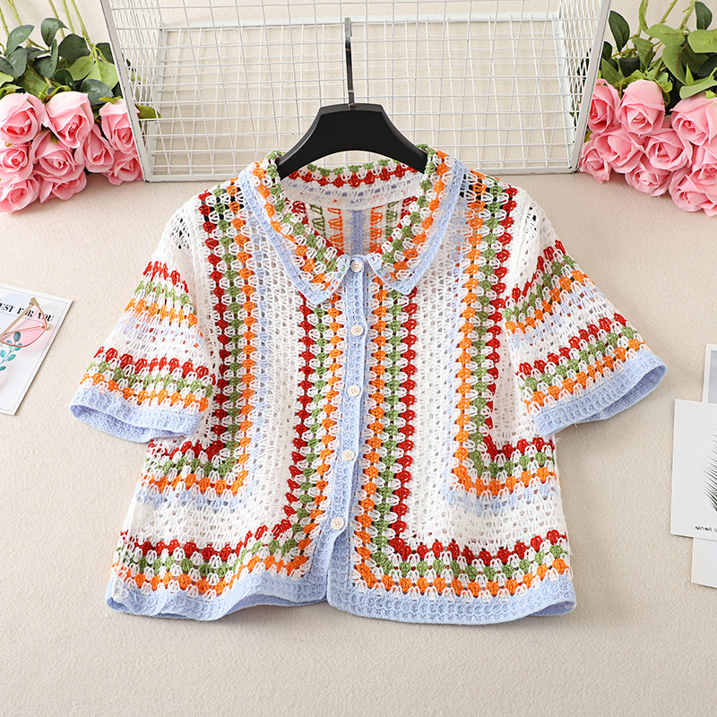 Button Up Crochet Shirt for Wo - огляд і ціна Crochet Top Boho