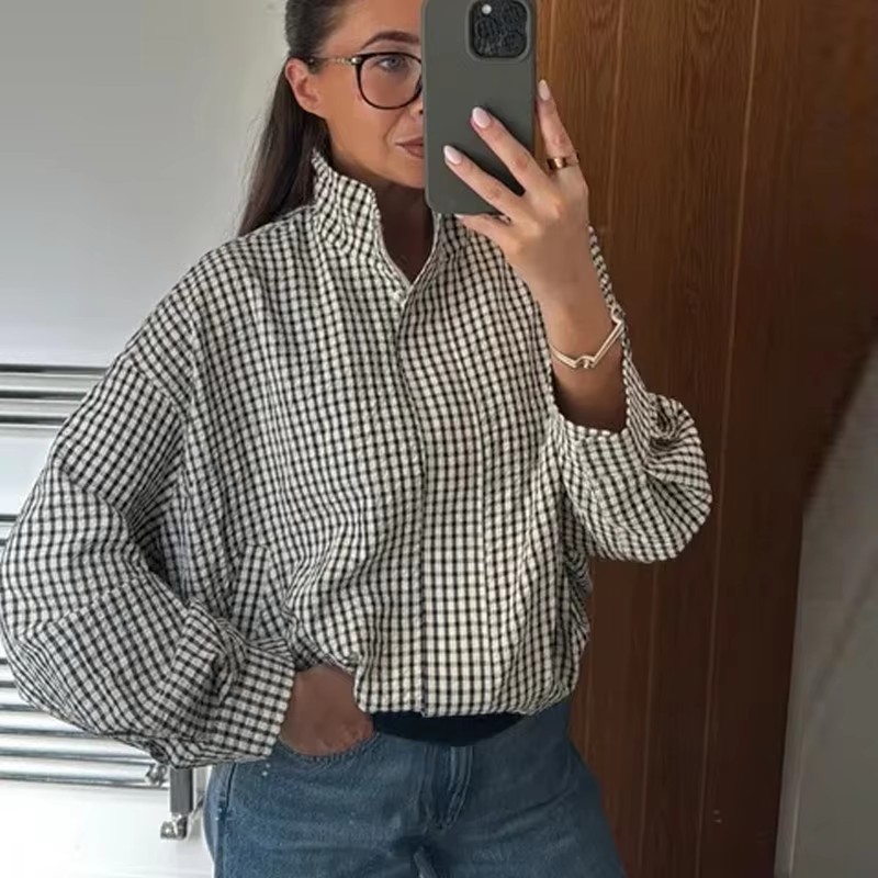 Plaid Bomber Jacket Women Demi - огляд і ціна Varsity Jacket Wool