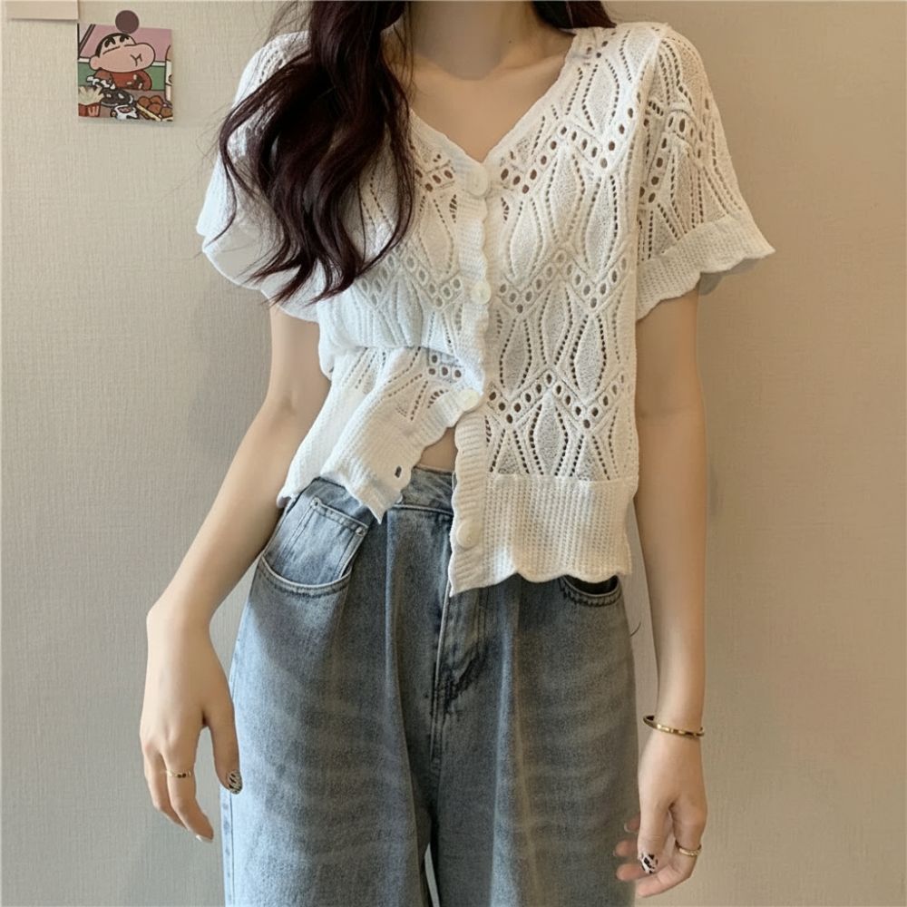 Fashion V-Neck Crochet Top Ope - огляд і ціна Crochet Top Boho