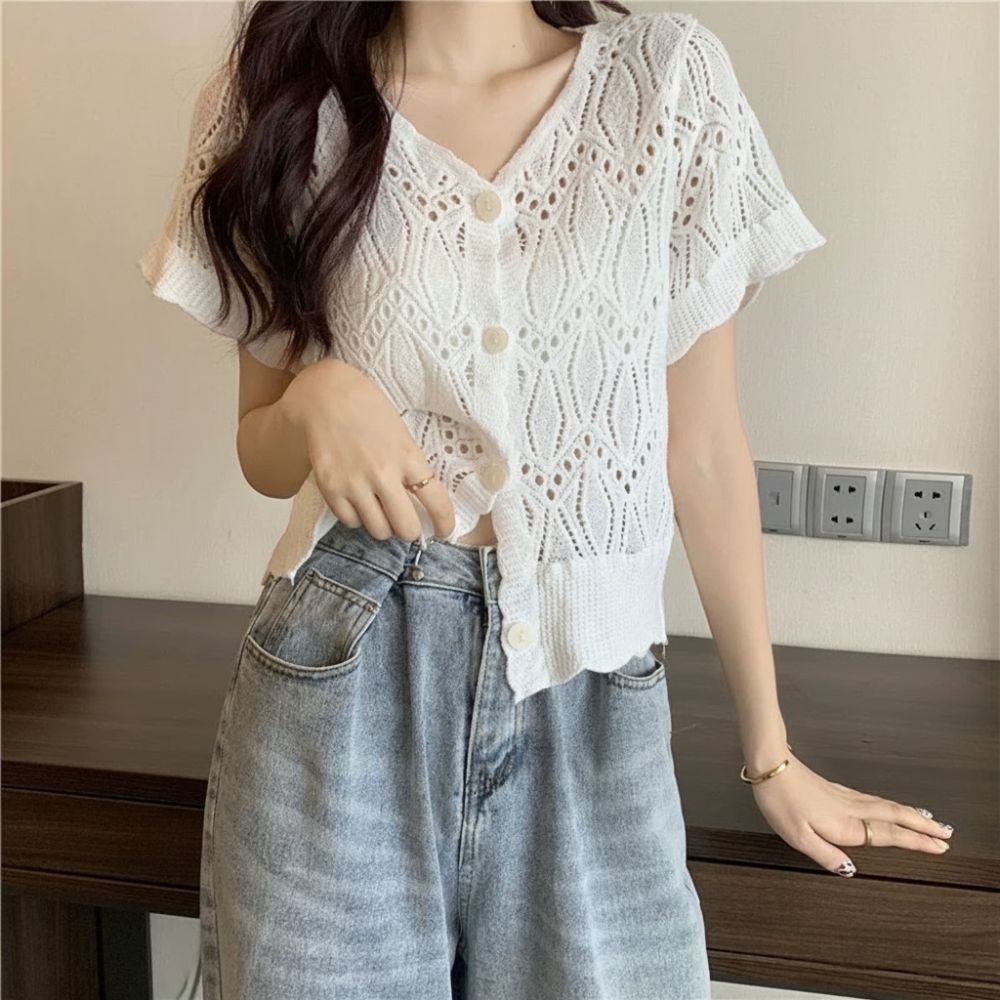 Fashion V-Neck Crochet Top Ope - огляд і ціна Crochet Top Boho