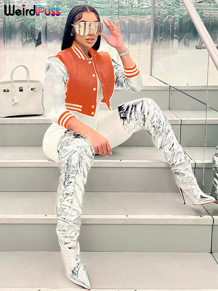Weird Puss Fluffy Letter Short - огляд і ціна Varsity Jacket Wool