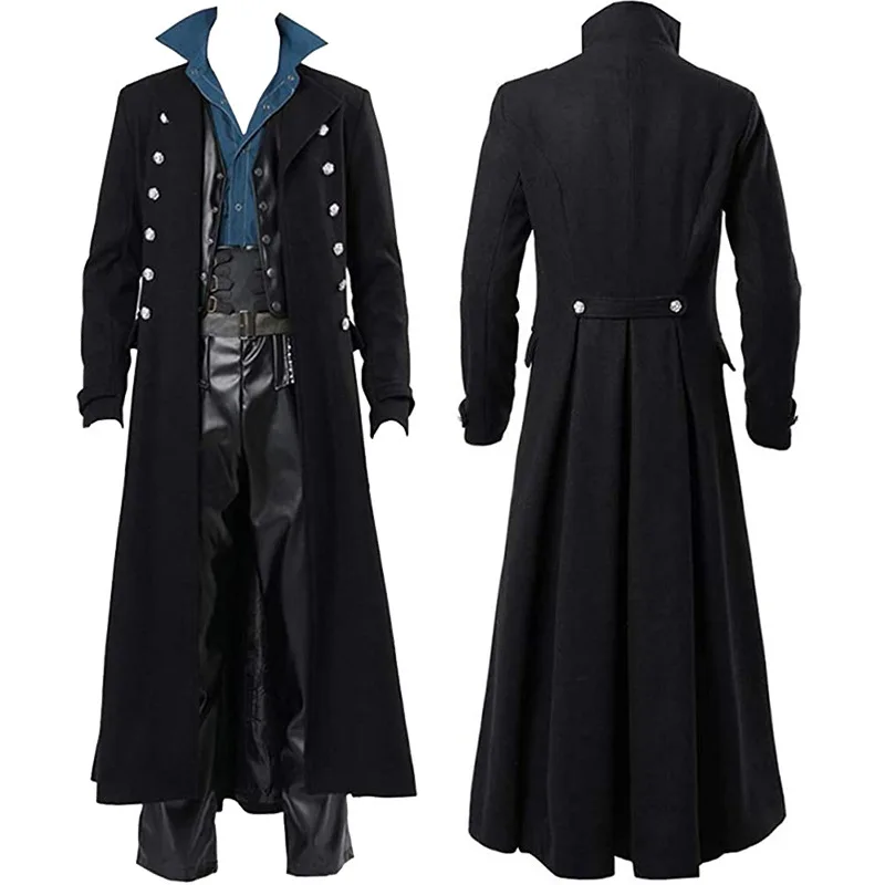 Medieval Men's Pirate Costume  - огляд і ціна Vintage Fashion Jacket