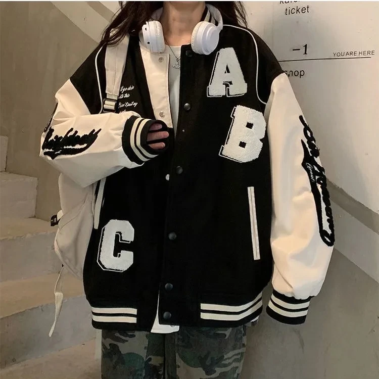 Y2k Lamb Wool Bomber Jacket Fe - огляд і ціна Varsity Jacket Wool