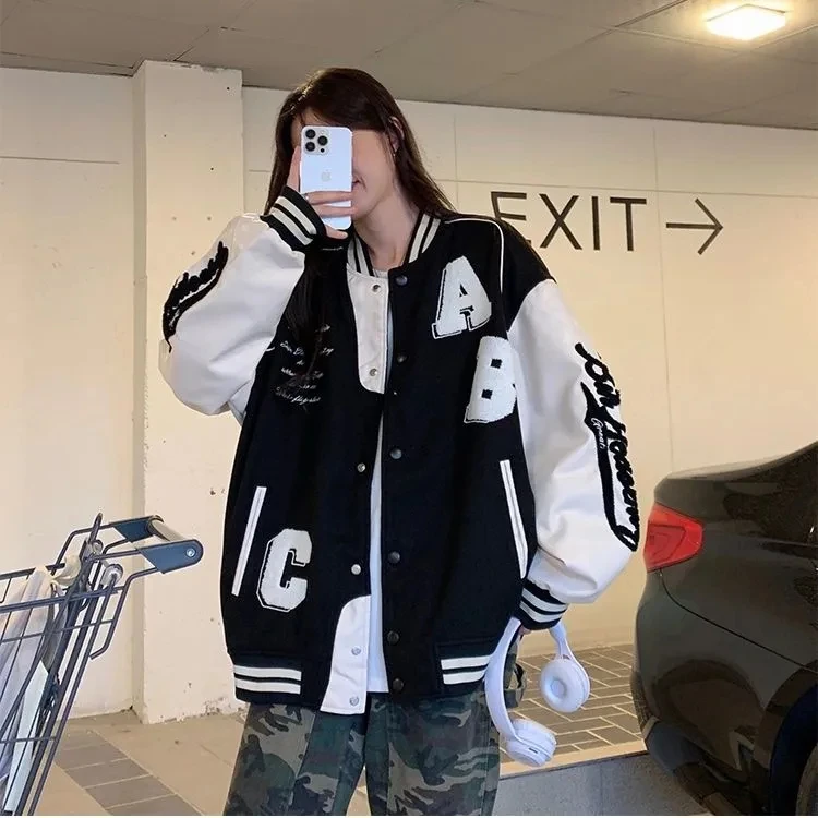 Y2k Lamb Wool Bomber Jacket Fe - огляд і ціна Varsity Jacket Wool