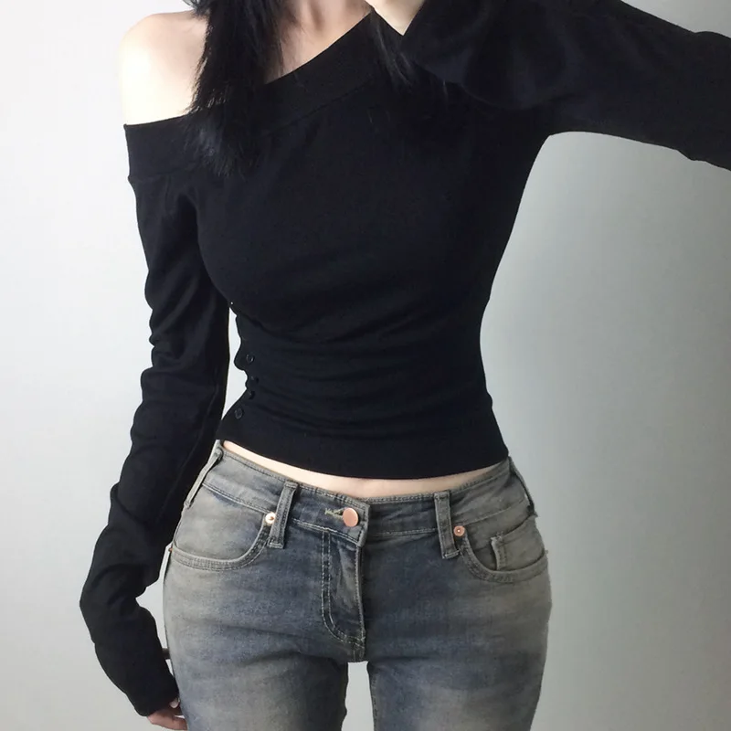 Y2K Vintage Pleated Button T-S - огляд і ціна Vintage Fashion Women