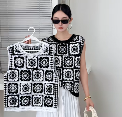Granny Square Crochet Top Slee - огляд і ціна Crochet Top Boho