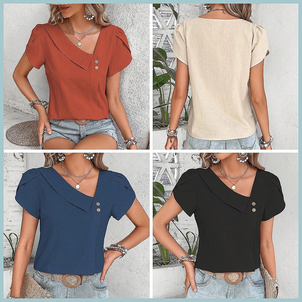 2024 Summer Vintage Solid Colo - огляд і ціна Vintage Fashion Women