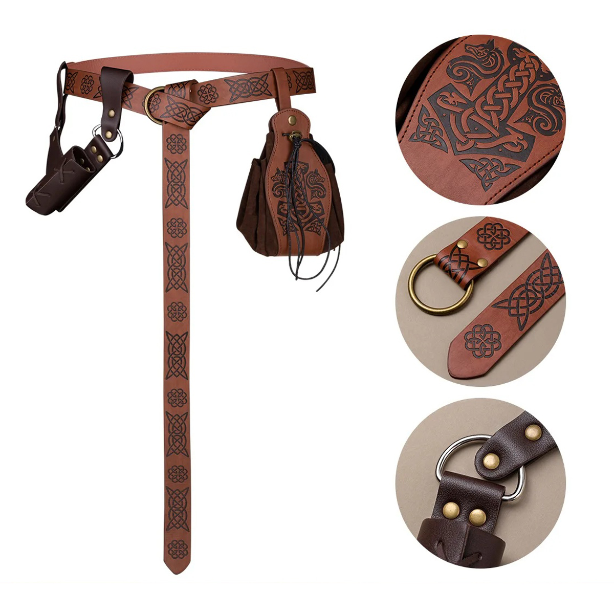 Medieval Leather Belt Set Pu L - огляд і ціна Vintage Fashion Faire