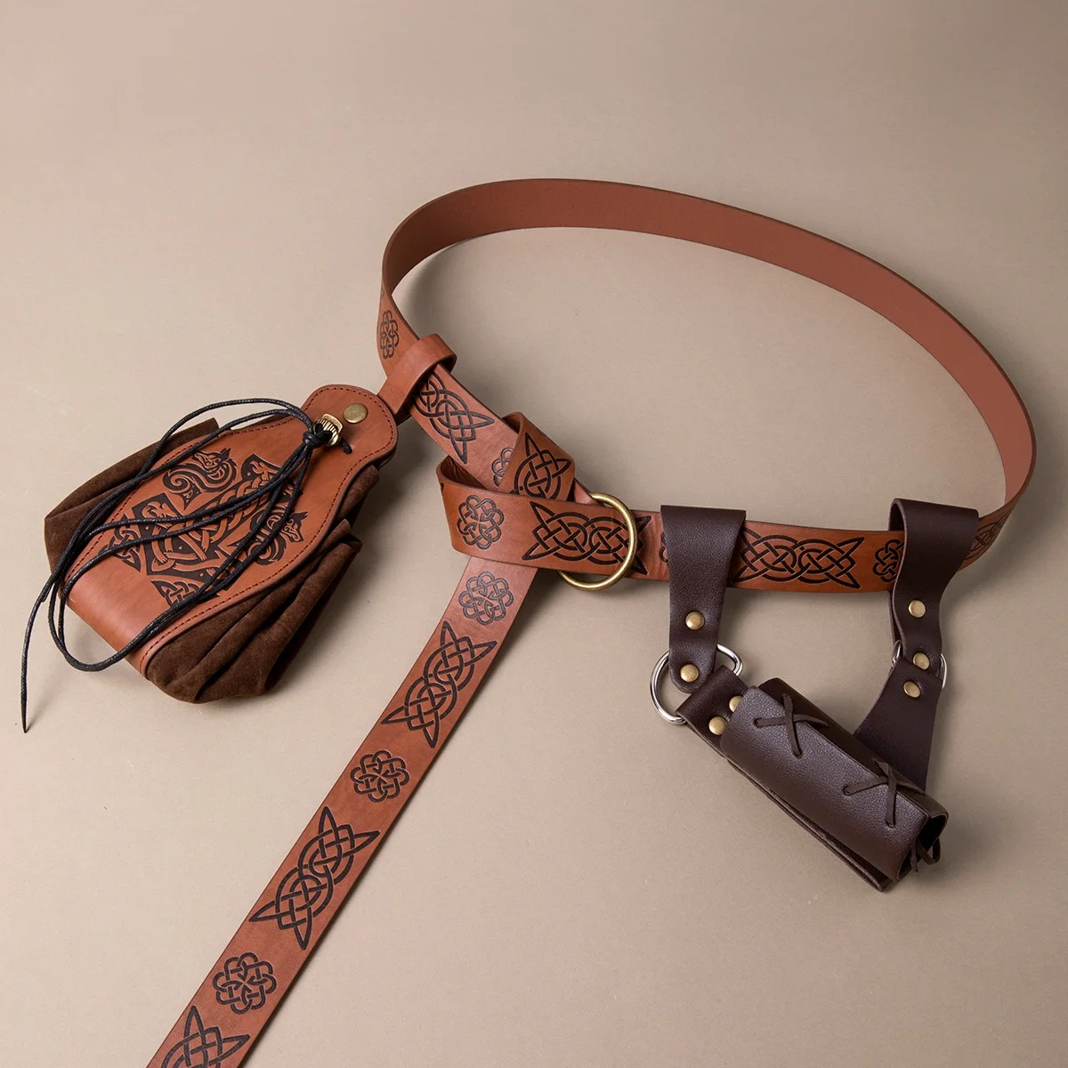 Medieval Leather Belt Set Pu L - огляд і ціна Vintage Fashion Faire