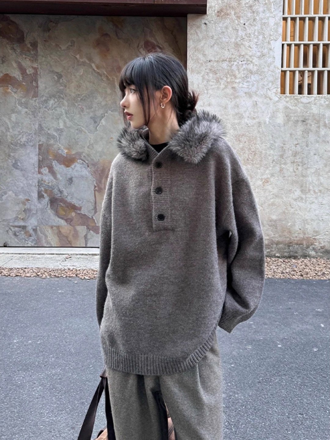 Fur Collar Brown Jackets Mens  - огляд і ціна Varsity Jacket Wool